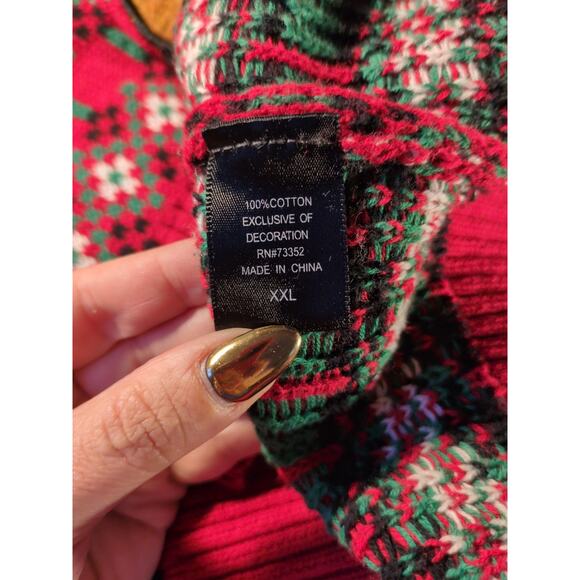 33 Degrees Moose Can Holder Sweater Men’s XXL Funny Christmas Party Cotton - Picture 7 of 8